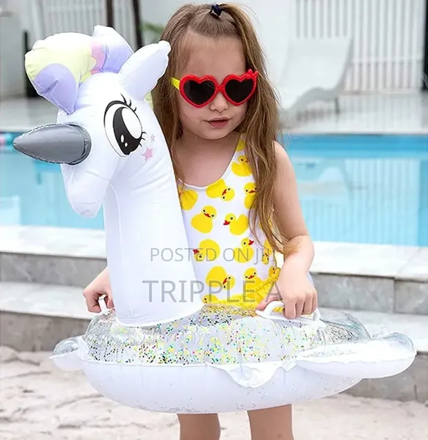 Sequin Inflatable Baby Swimming Ring - 1