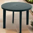 Revello Round Table - Green Diamond Pattern - 1