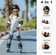 Adjustable Inline Skates with Protective Gear - 3