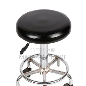 Black Swivel Stool with Adjustable Height