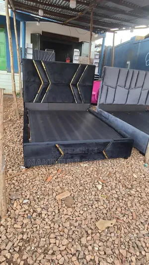 5x6 Black Bed Frame with Arrow Stickers