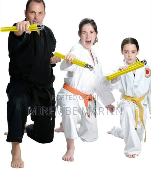 Nunchucks with Steel Chain (Yellow) - 1