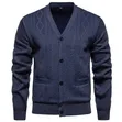 Check-Patterned V-Neck Cardigan Sweater - 2
