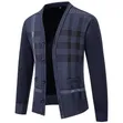 Check-Patterned V-Neck Cardigan Sweater - 5