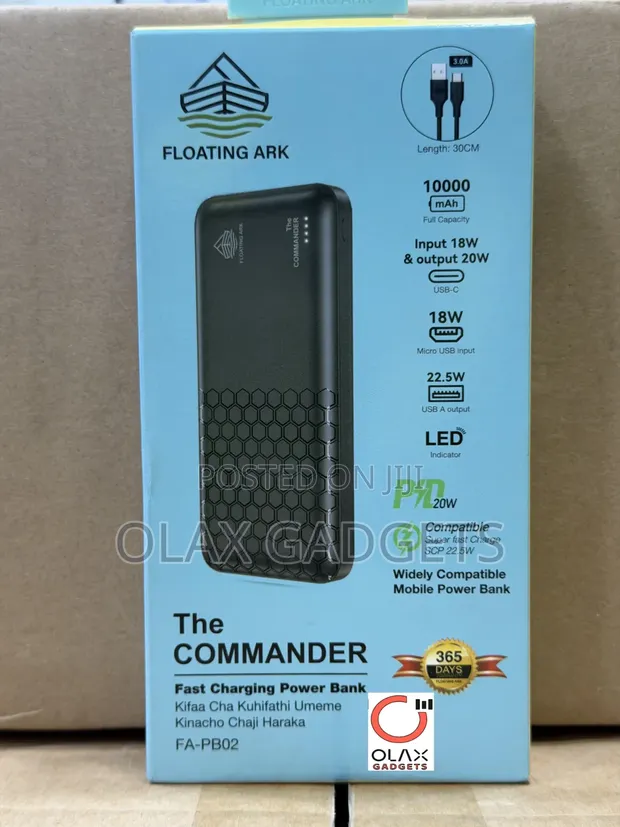 Floating Ark Commander 10000mAh Power Bank - 22.5W Fast Charge - 1
