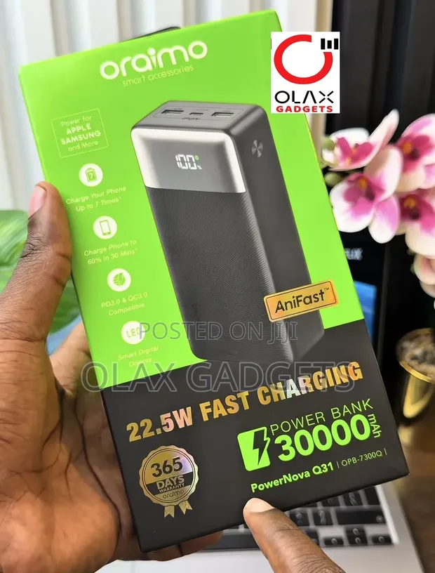 Oraimo PowerNova Q31 30000mAh 22.5W Fast Charge Power Bank - 1