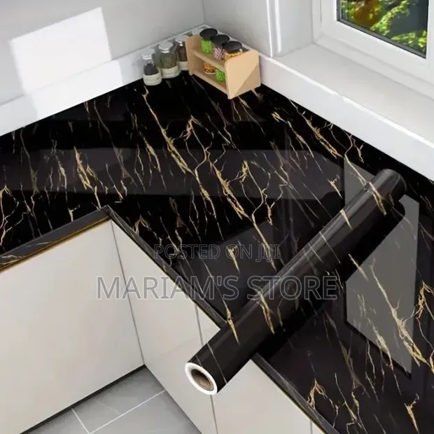 Self-Adhesive Vinyl Marble Wallpaper Roll - 1