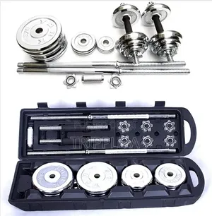50kg Adjustable 2-in-1 Dumbbell & Barbell Set