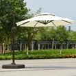 Foldable Big Size Outdoor Umbrella (Cream White) - 2