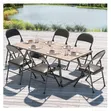 Metal Folding Chair with Padded Seat - 4