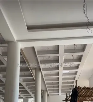 Gypsum Ceiling Installation - Kasese Hotel Works