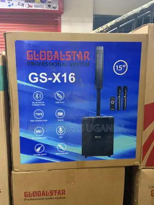 Globalstar GS-X16 Professional Sound System with 2 Wireless Microphones