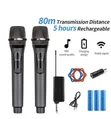 Kimiso KMS-902MC Professional UHF Dual Wireless Microphone System - 2