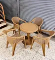 Small Round Table with 2 Arm Chairs - 2