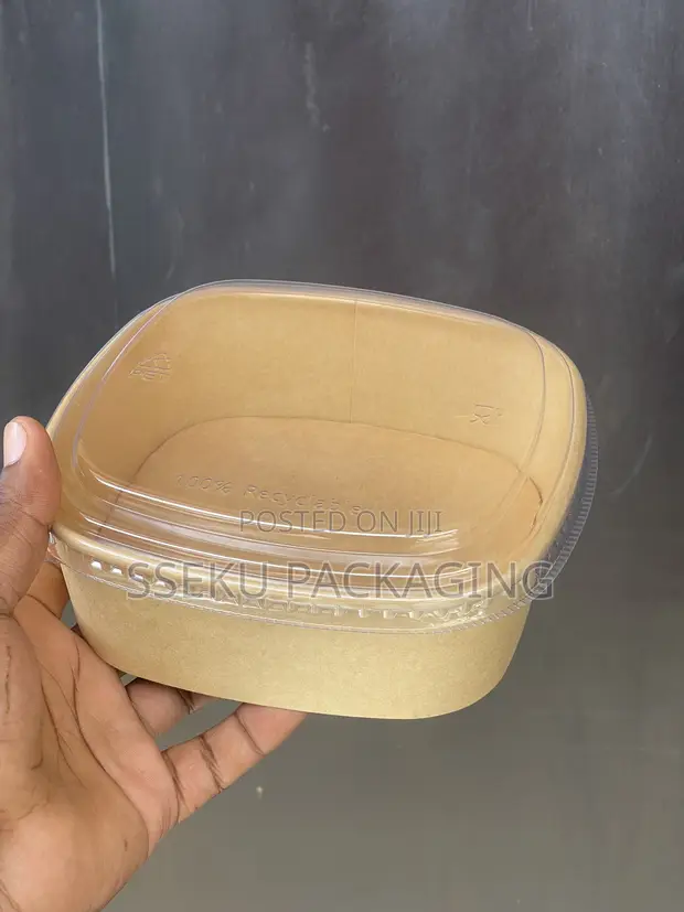Dozen 1000ml Kraft Food Containers with Lids - 1