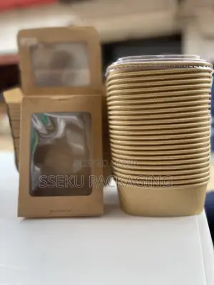 Dozen 1000ml Kraft Food Containers with Lids