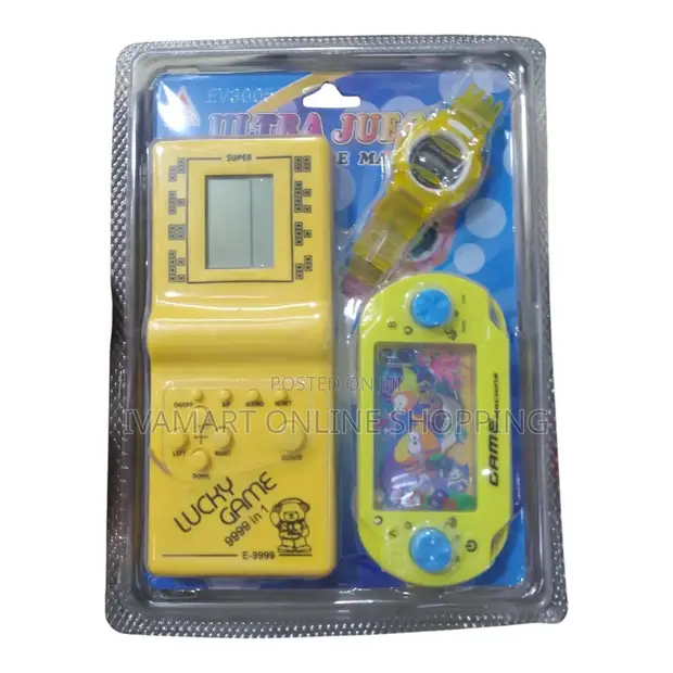 3-in-1 Brick Game, Water Game & Watch Set - 1