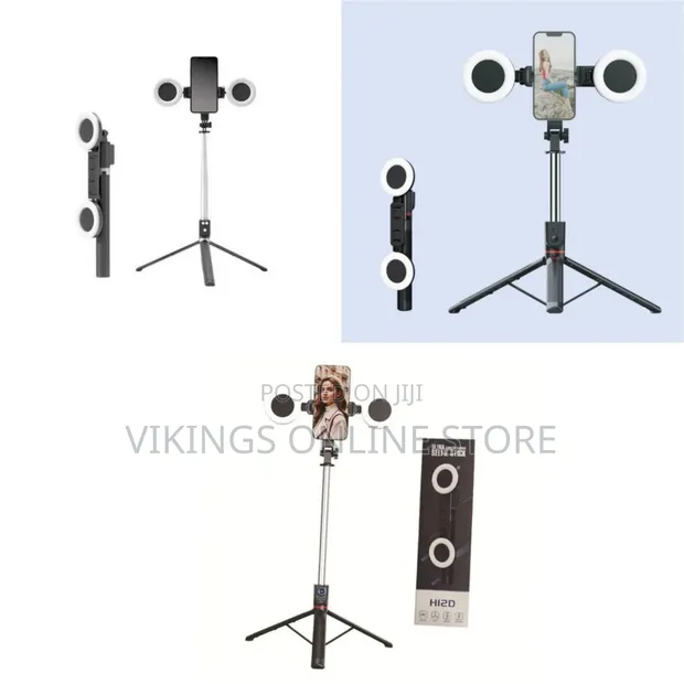 H12D Adjustable Wireless BT Telephone Tripod with LED Ring - 1
