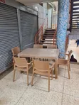 Regal 6 Seater Plastic Dining Table and Chairs - 1