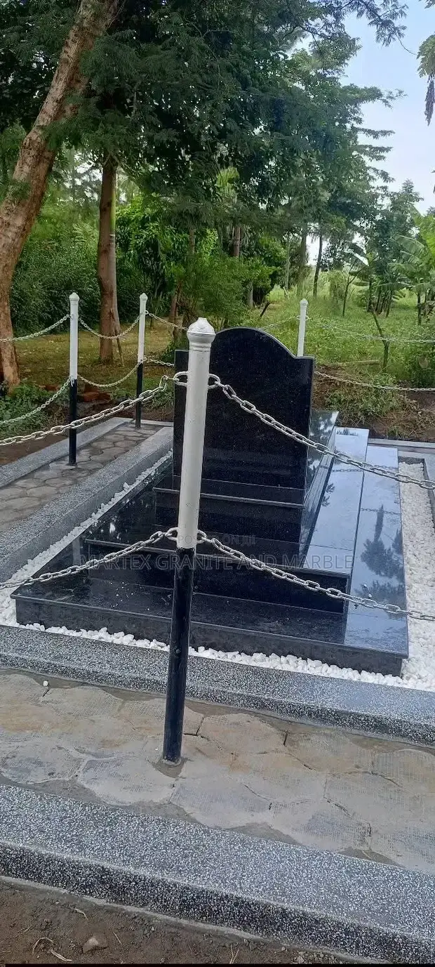 Black Galaxy Granite Grave Yard Finish - 1