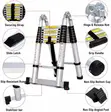 3.6m Telescoping Aluminum A-Frame Extension Ladder - 1