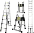 2.2m x 2.2m Multi-Function A-Type Portable Telescopic Ladder - 2