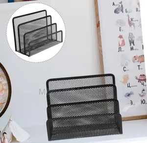 Metal Mesh Desk Organizer - File Folder & Magazine Holder