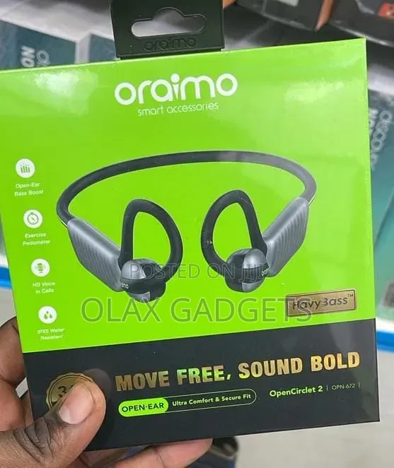 Oraimo OpenCirclet 2 OPN-672 Open-Ear Headphones with Pedometer & ANC - 1