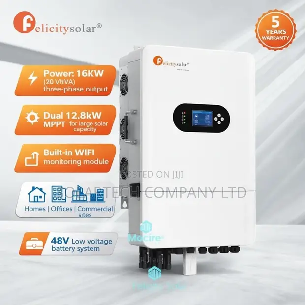 Felicity 16kW 16kVA Three Phase Hybrid Solar Inverter 800V MPPT - 1