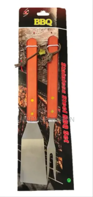 Metal BBQ Meat Fork & Spatula Set