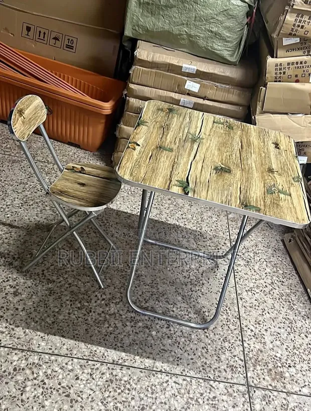 Foldable Reading Table and Chair Set - 1