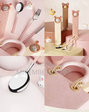 Cute Cartoon Utensils Set with Box