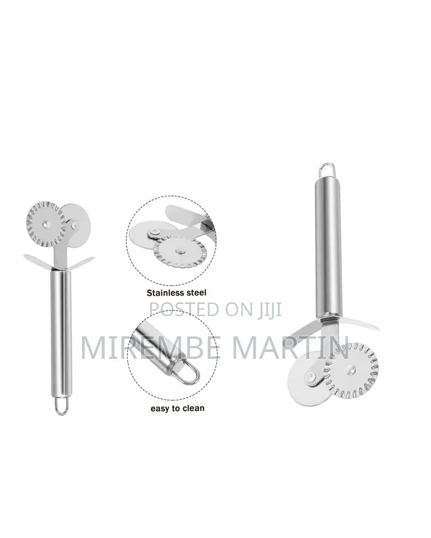 Double Headed Stainless Steel Pizza Cutter - 1