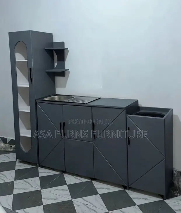 Movable Kitchen Sink Cabinet / Gas Table - 1