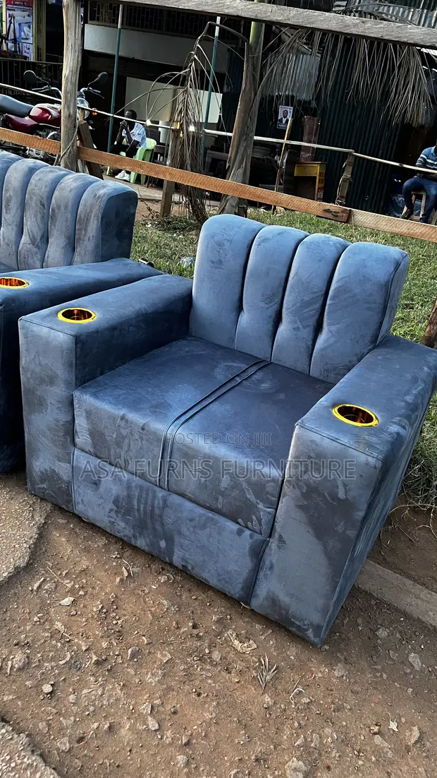 1-Seater Sofa with Cupholders - 1