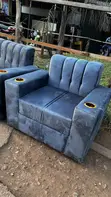 1-Seater Sofa with Cupholders - 1