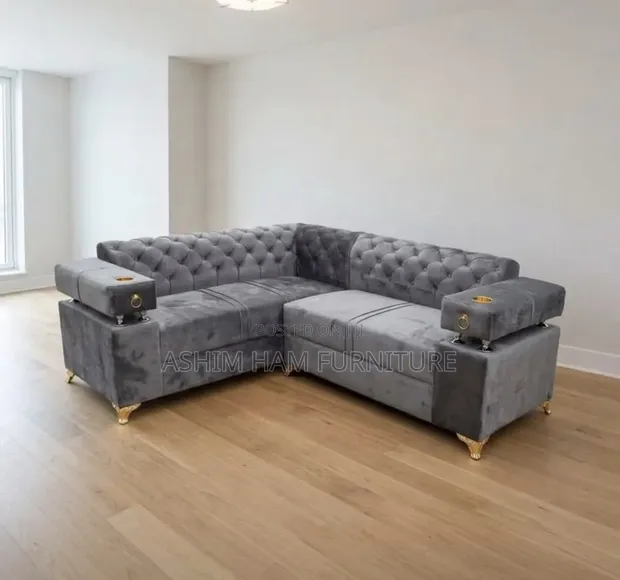 L-Shaped Sofa Set - Classic Design - 1