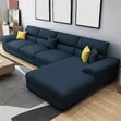 L Shaped Fabric Sofa Set - 2