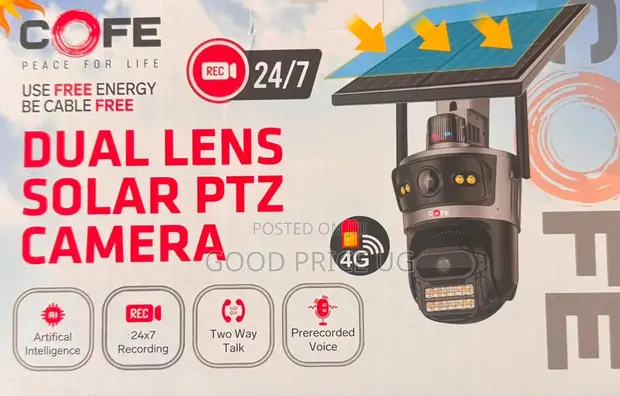 COFE Brand Dual-Lens Solar PTZ Camera - 1