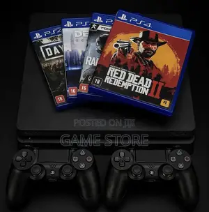 PS4 Slim Console with 12 Games & 2 Controllers