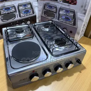 Pixel Hybrid Cooktop - 3 Gas Burners, 1 Electric Hot Plate