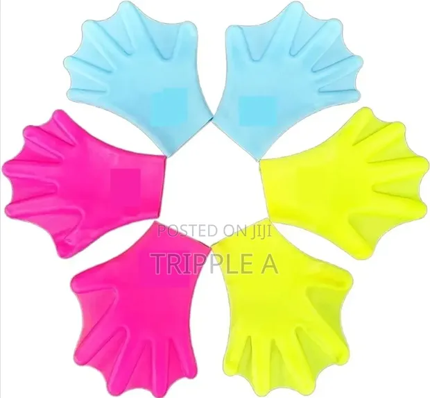 Silicone Webbed Swimming Gloves - 1