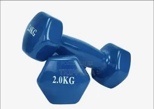 Pair of 2.0kg Vinyl-Coated Dumbbells