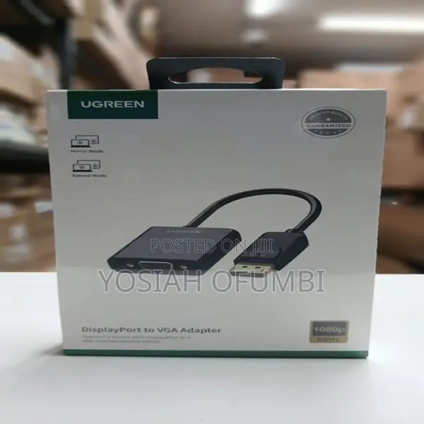 UGREEN DP109 DP Male to VGA Female Converter - Black - 1