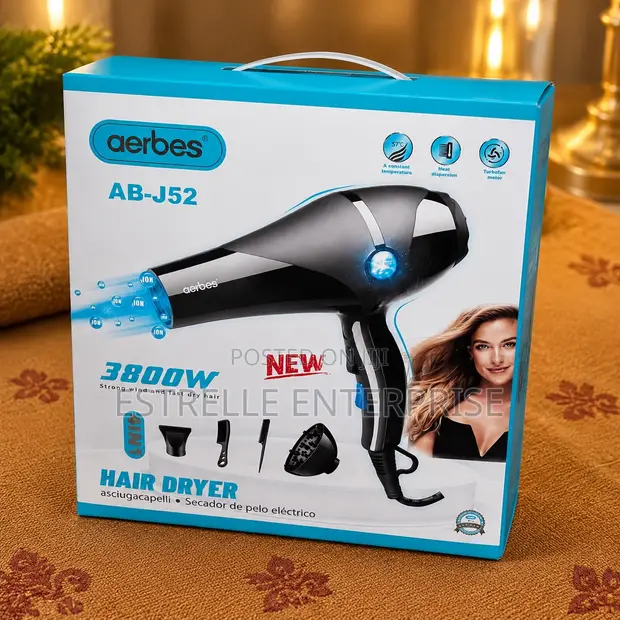 AERBES AB-J52 Professional Hair Dryer Kit - 1