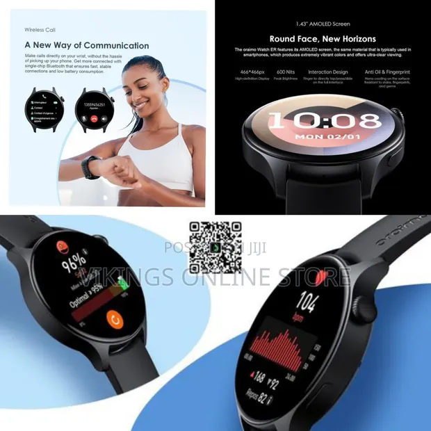 Oraimo OSW42 Smart Watch 1.43" AMOLED IP68 - 1