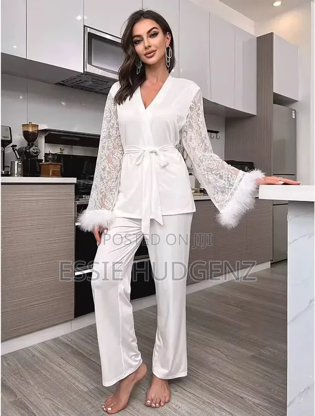 Fur Bridal Robe Pyjamas (L-XXL) - 1