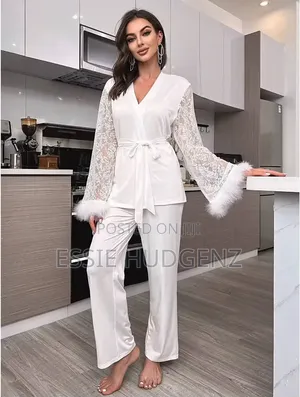 Fur Bridal Robe Pyjamas (L-XXL)