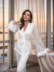 Fur Bridal Robe Pyjamas (L-XXL) - 2