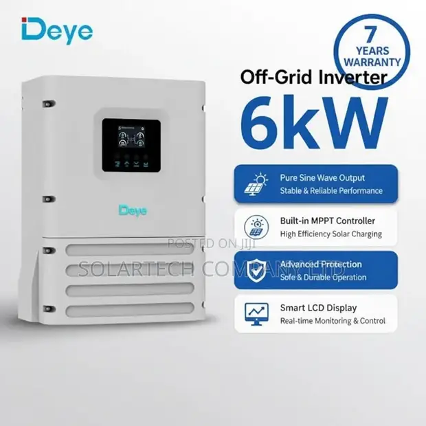 Deye 6kW 48V Hybrid Solar Inverter Dual MPPT Original - 1